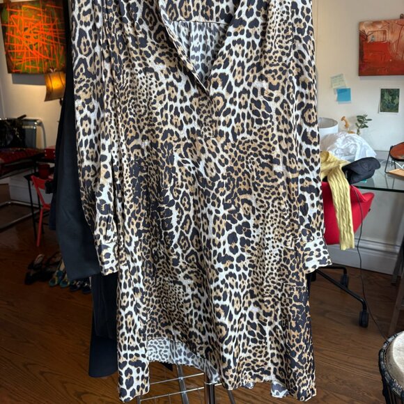 Zadig & Voltaire - Leopard Long Sleeve Flowy Dress - Picture 3 of 5